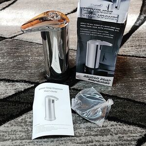 STAINLESS STEEL SENOR TOUCHLESS SOAP DISPENSER